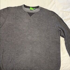 Boss Charcoal Crewneck Sweater for Men